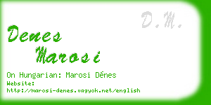 denes marosi business card